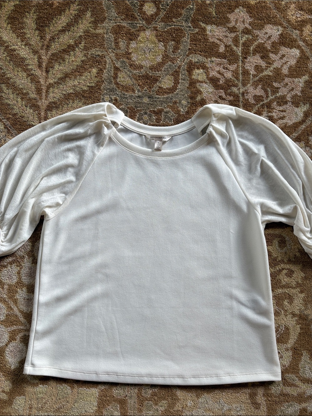 Banana Republic Cream Puff-Sleeve Knit Top
